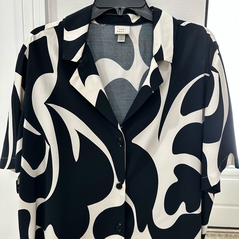 A New Day Monochrome Patterned Shirt